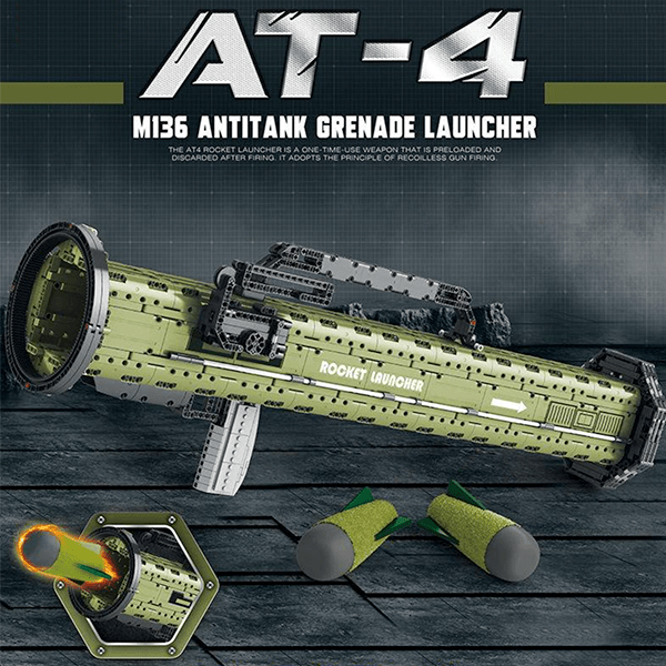 M136 AT-4 Anti Tank Grenade Launcher - Building Set | Power Brickz