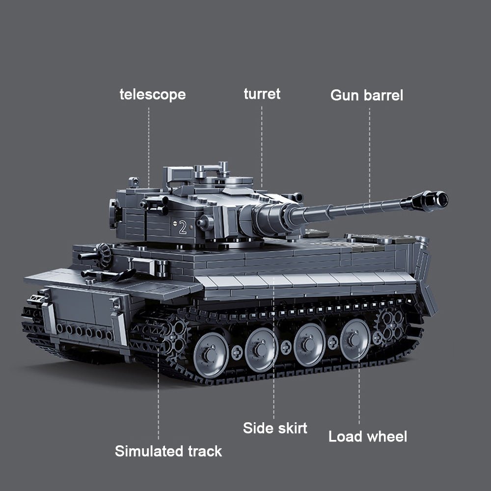 M38-B0851 Panzerkampfwagen Tiger Remote Controlled - Building Set | Power Brickz