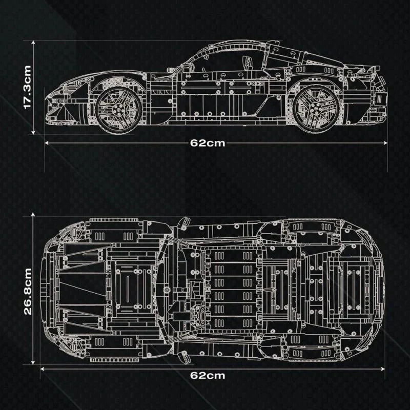 Maserati GranTurismo Blue Edition - Building Blocks Set | Power Brickz