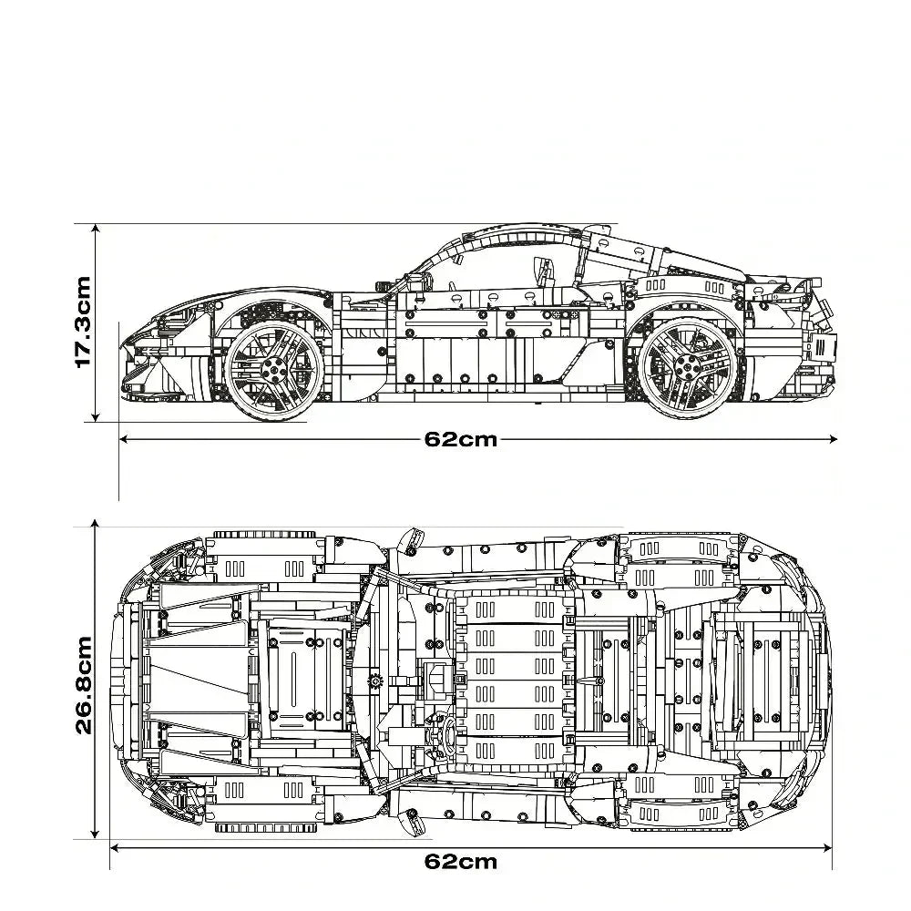 Maserati GranTurismo Bronze Edition - Building Blocks Set | Power Brickz