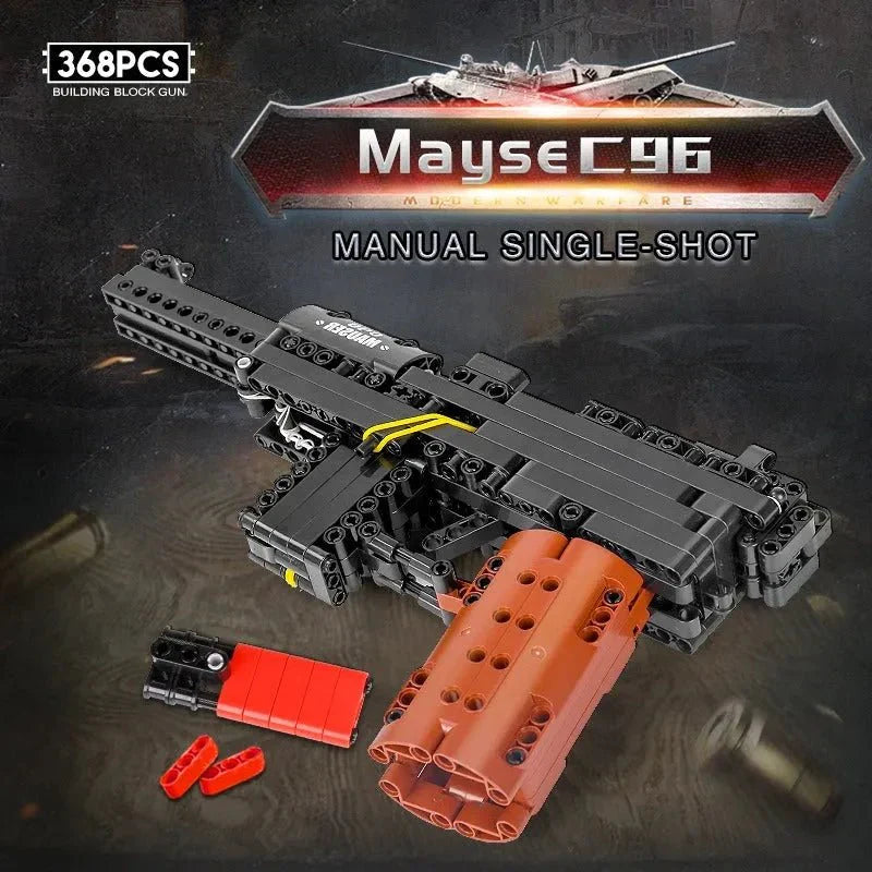 Mauser C96 Pistol - Building Set | Power Brickz