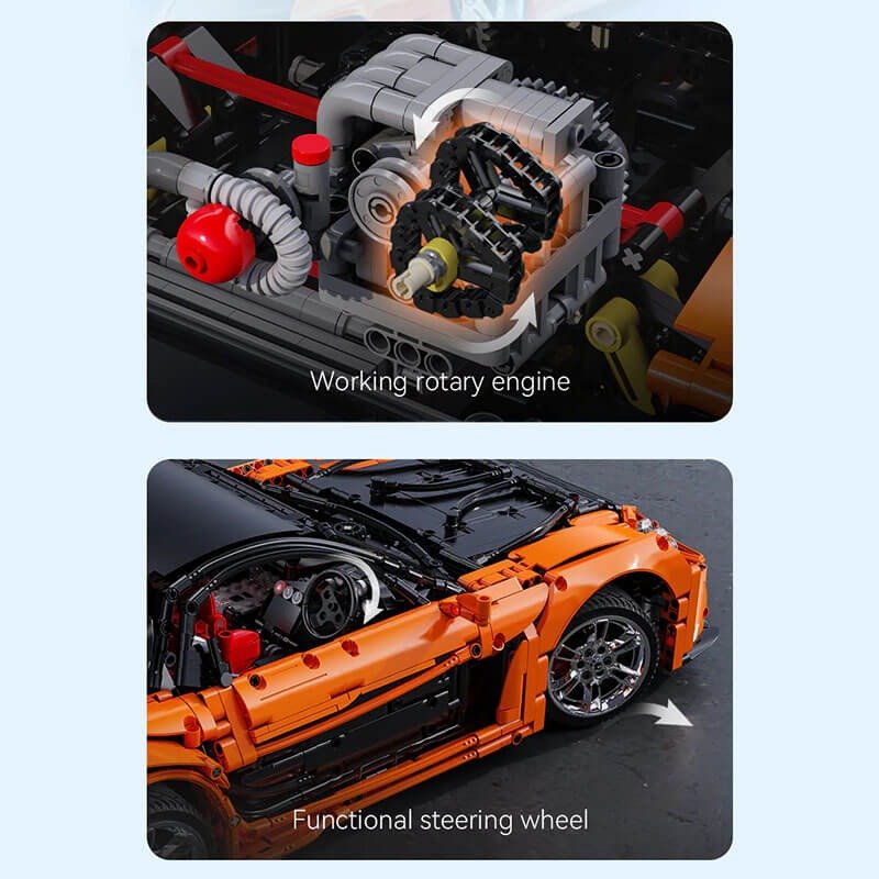 Mazda RX-7 VeilSide Fortune - Building Blocks Set | Power Brickz