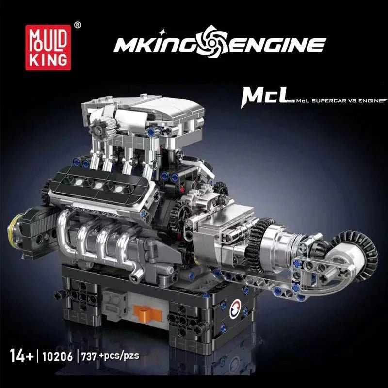 MCL Supercar V8 Engine | 737pcs - Power Brickz
