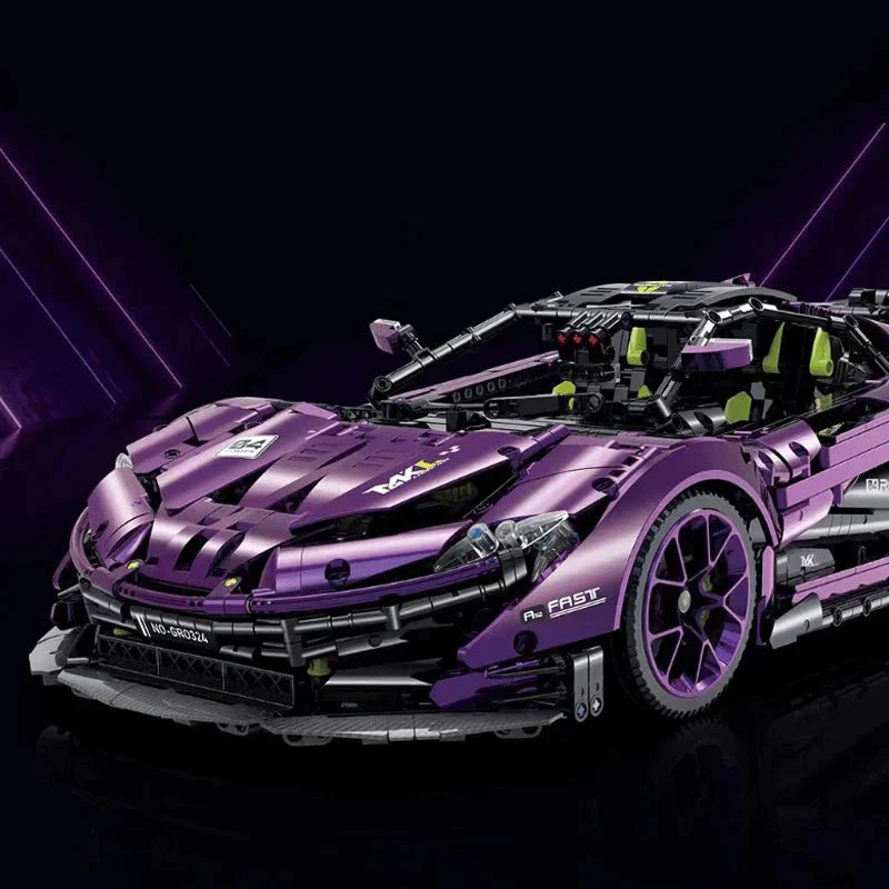 Satin Purple P1 GTR - Building Blocks Set | Power Brickz