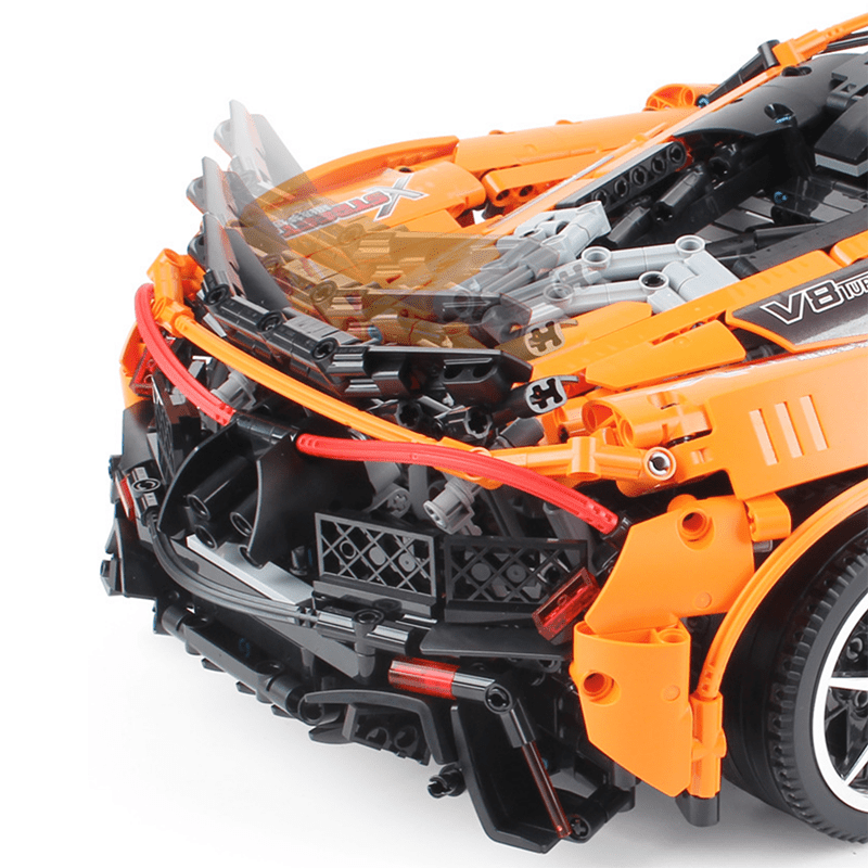 Orange Hybrid Hypercar P1 - Building Blocks Set | Power Brickz