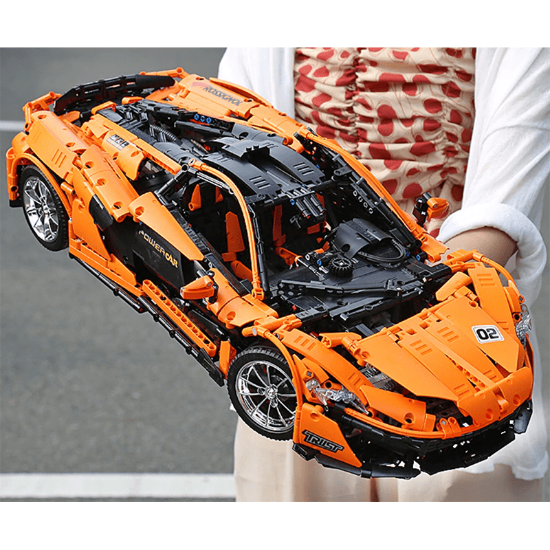 Orange Hybrid Hypercar P1 - Building Blocks Set | Power Brickz
