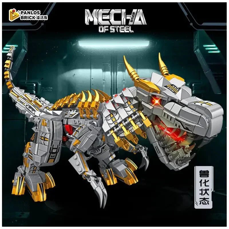 Mecha Iron Grimlock Dinosaur Transformers Bricks Toy | 1376pcs - Power Brickz