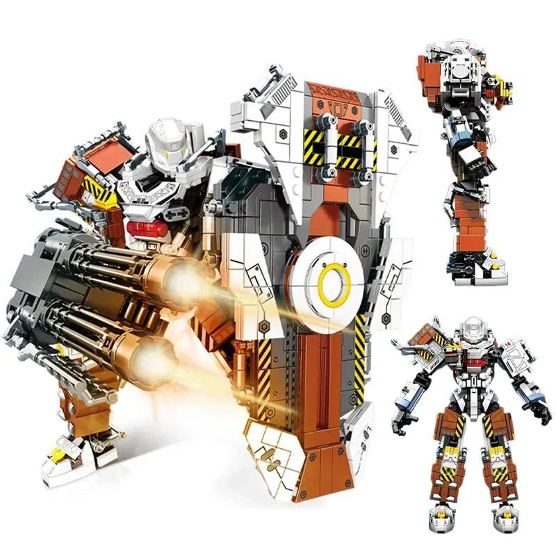 Mecha MU2 Heavy Defense White Shark Robot Bricks Toy | 1495pcs - Power Brickz