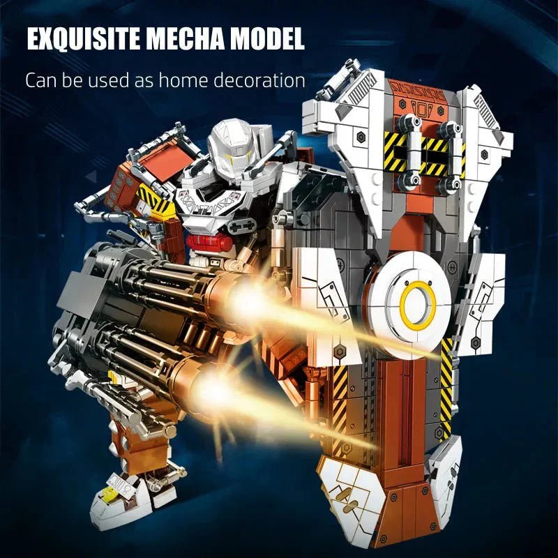 Mecha MU2 Heavy Defense White Shark Robot Bricks Toy | 1495pcs - Power Brickz