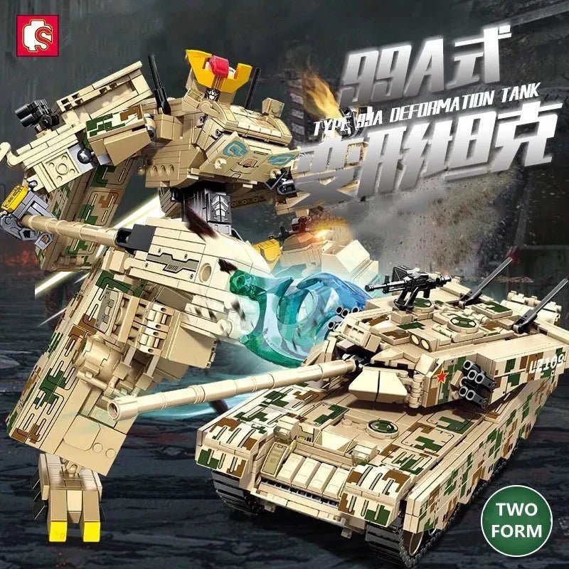 Mecha Transformers Robot Battle Tank Deformation Bricks Toy | 1306pcs - Power Brickz