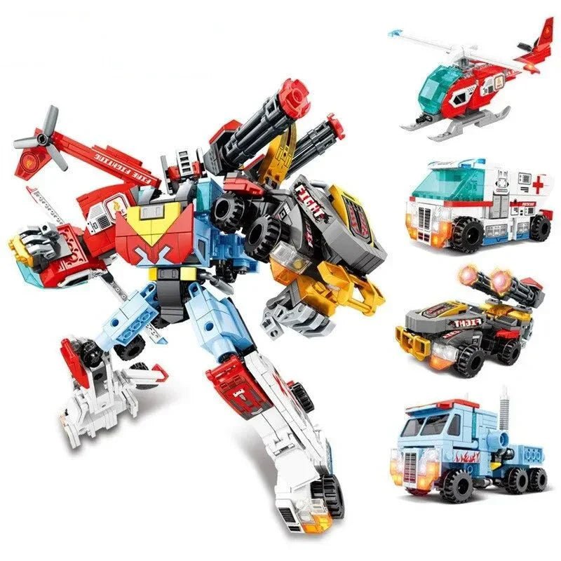 Mecha Transforming Steel Robot Warrior Bricks Toy | 725pcs - Power Brickz