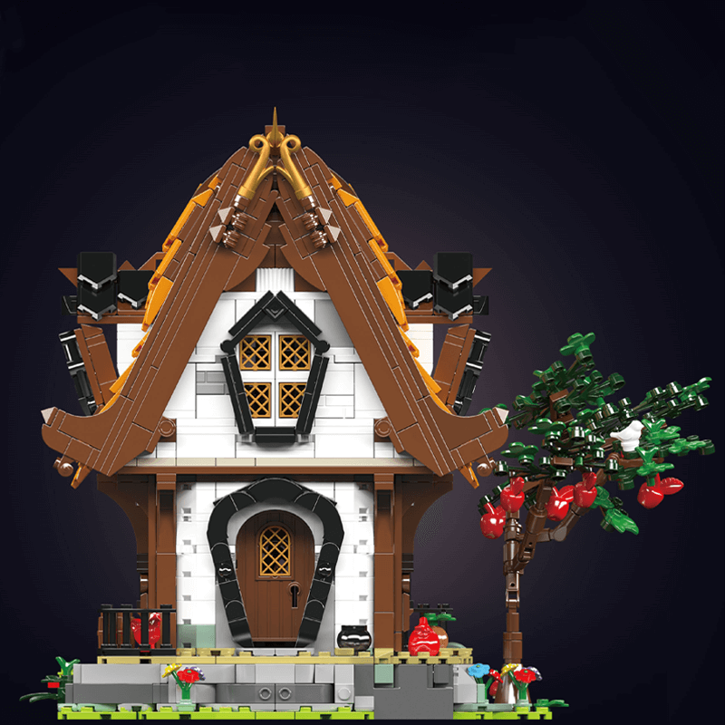 Medieval Wooden Cabin - Building Set | Power Brickz