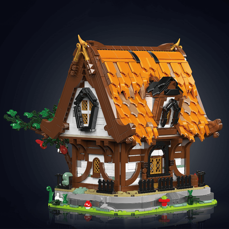Medieval Wooden Cabin - Building Set | Power Brickz