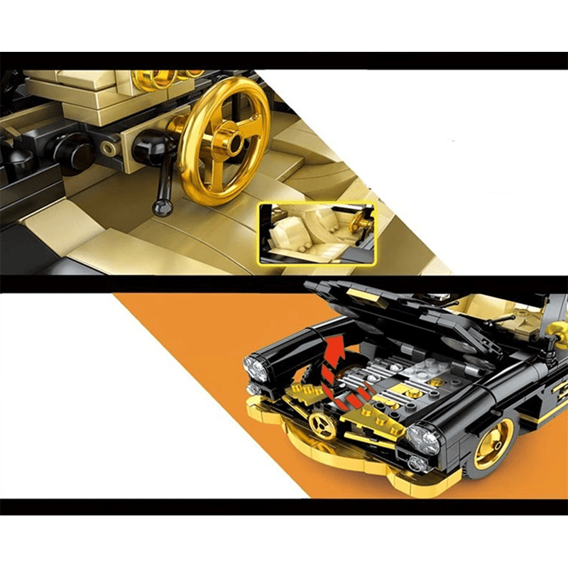 Classic Gullwing Sports Coupe - Building Blocks Set | Power Brickz