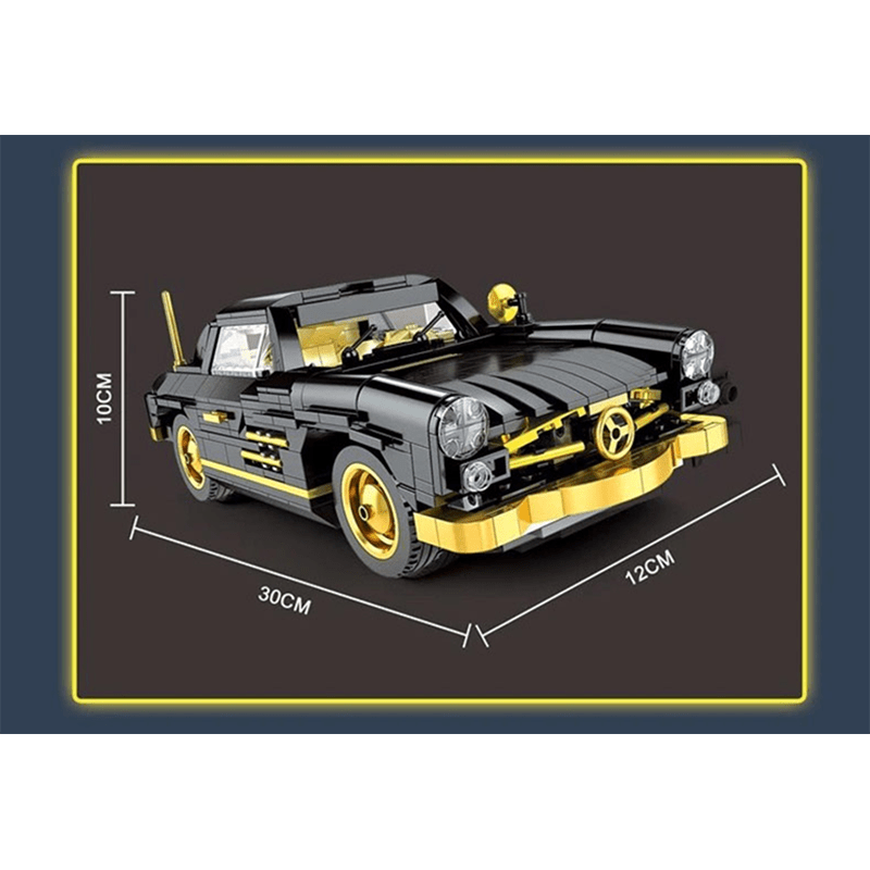 Classic Gullwing Sports Coupe - Building Blocks Set | Power Brickz