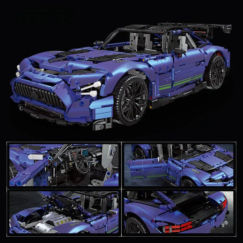Blue Track GTR V8 Coupe - Building Blocks Set | Power Brickz