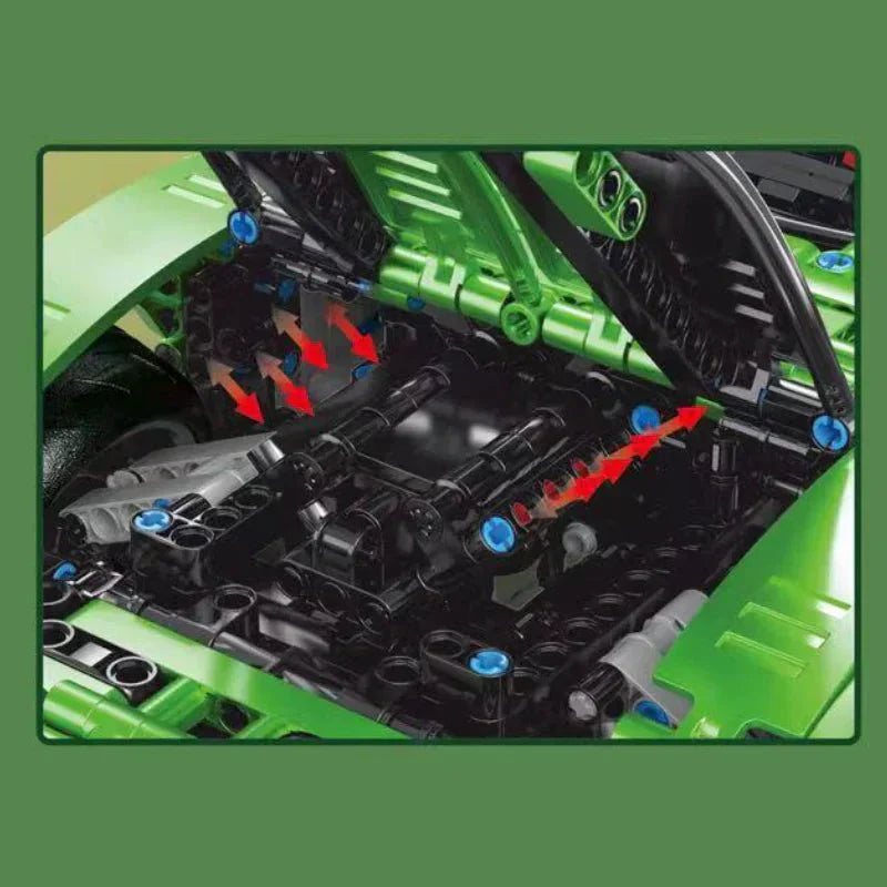 Stanced Track GTR V8 Coupe - Building Blocks Set | Power Brickz