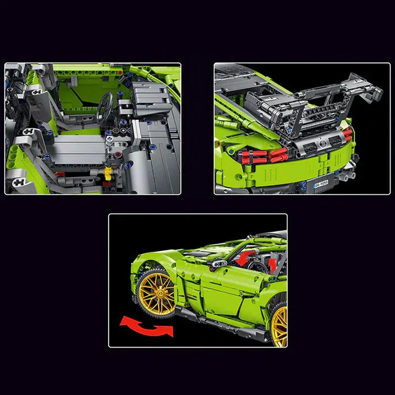 Green Track GTR V8 Coupe - Building Blocks Set | Power Brickz