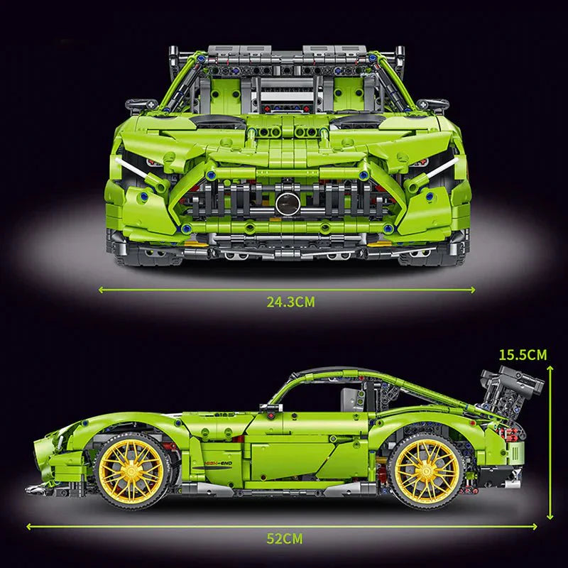 Green Track GTR V8 Coupe - Building Blocks Set | Power Brickz