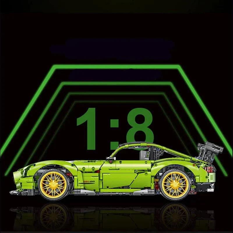 Green Track GTR V8 Coupe - Building Blocks Set | Power Brickz
