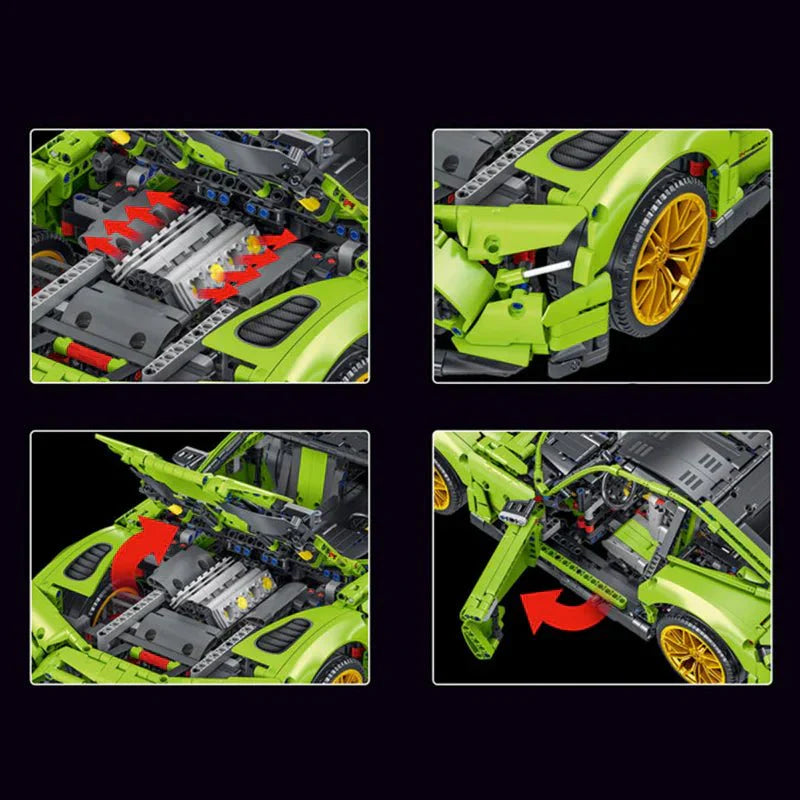 Green Track GTR V8 Coupe - Building Blocks Set | Power Brickz