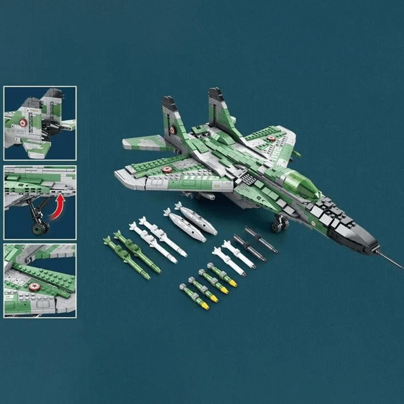 MiG Gurevich MIG-29 Fighter - Building Set | Power Brickz