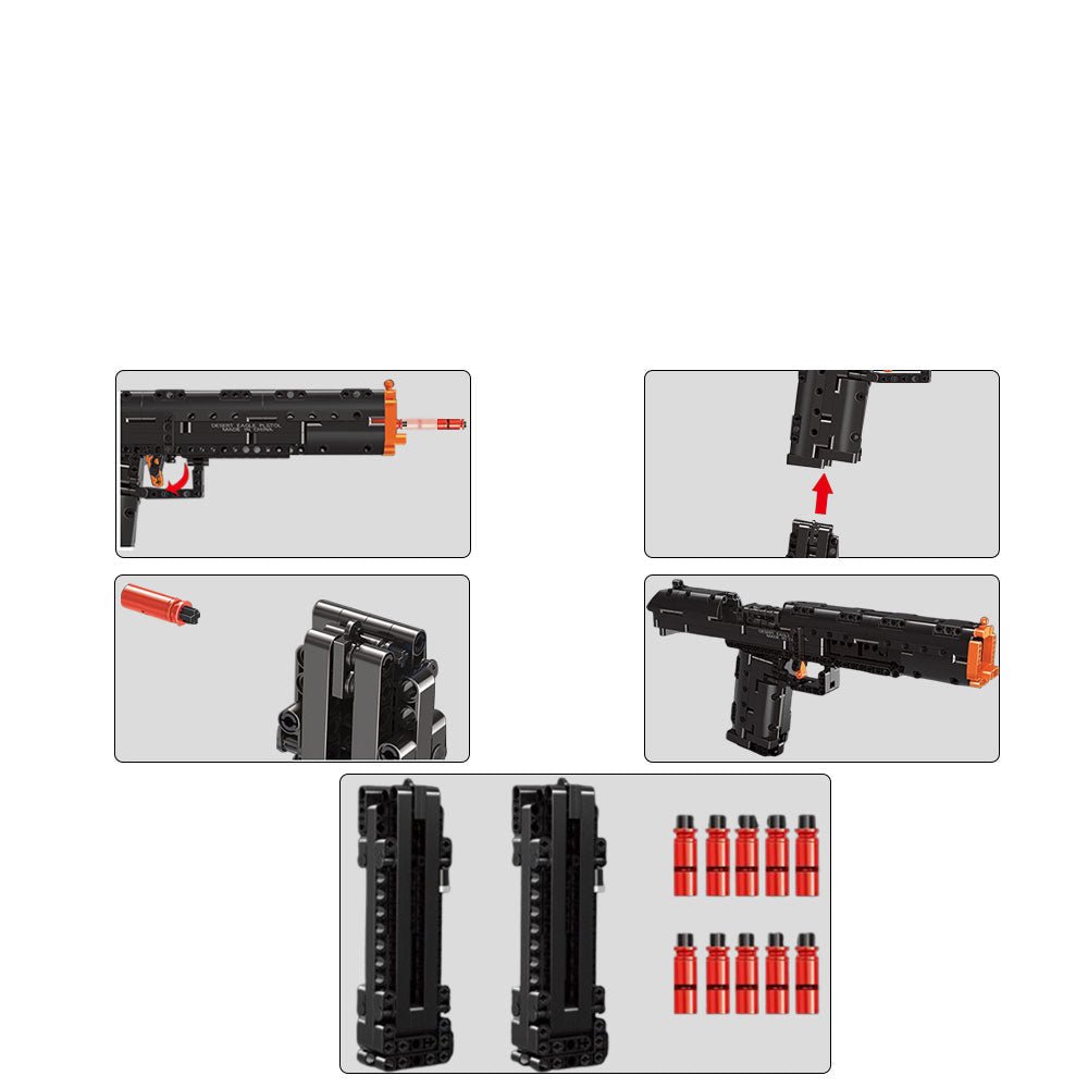Military Desert Eagle Pistol - Building Set | Power Brickz