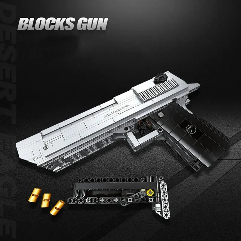 Military Desert Eagle Pistol - Building Set | Power Brickz