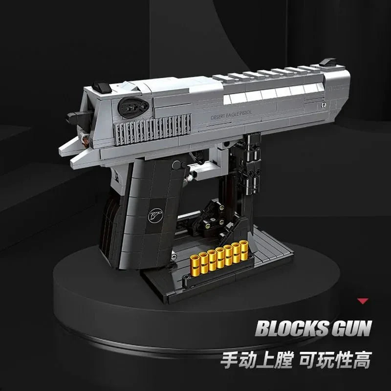 Military Desert Eagle Pistol - Building Set | Power Brickz