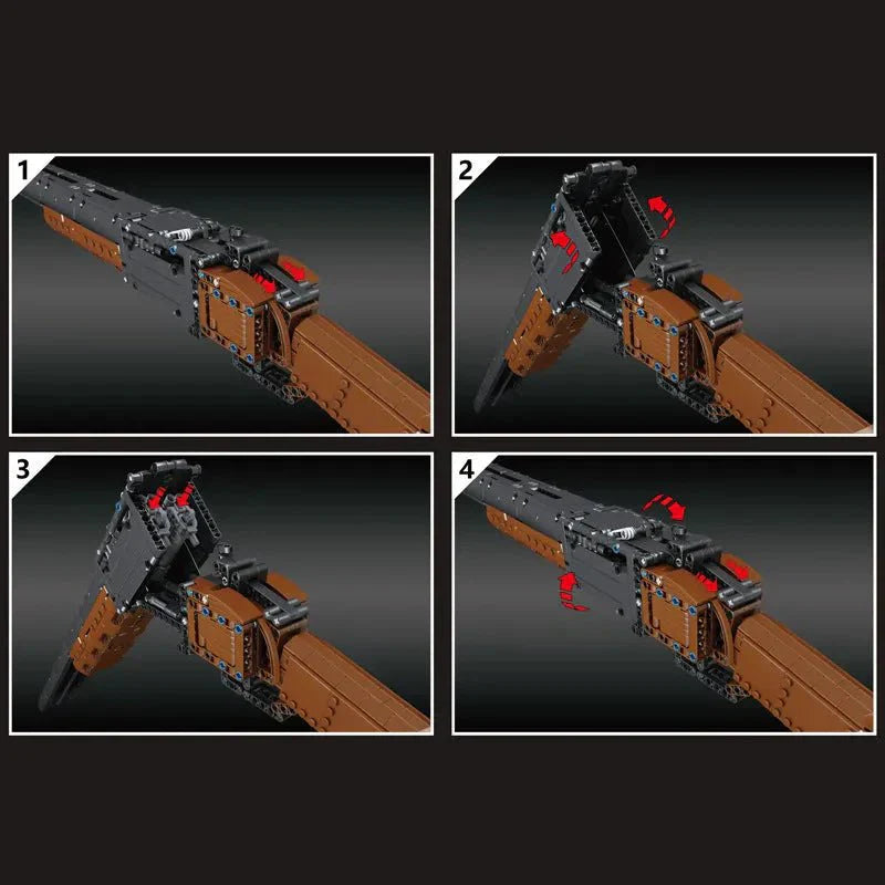 Military Motorized Double-Barreled Shotgun - Building Set | Power Brickz
