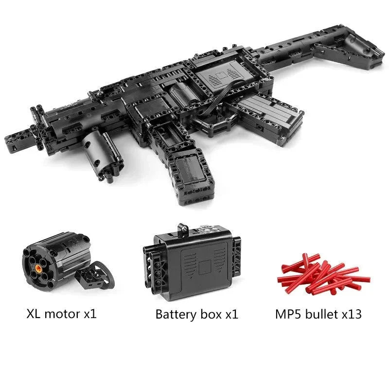 Military Motorized MP5 SMG - Building Set | Power Brickz