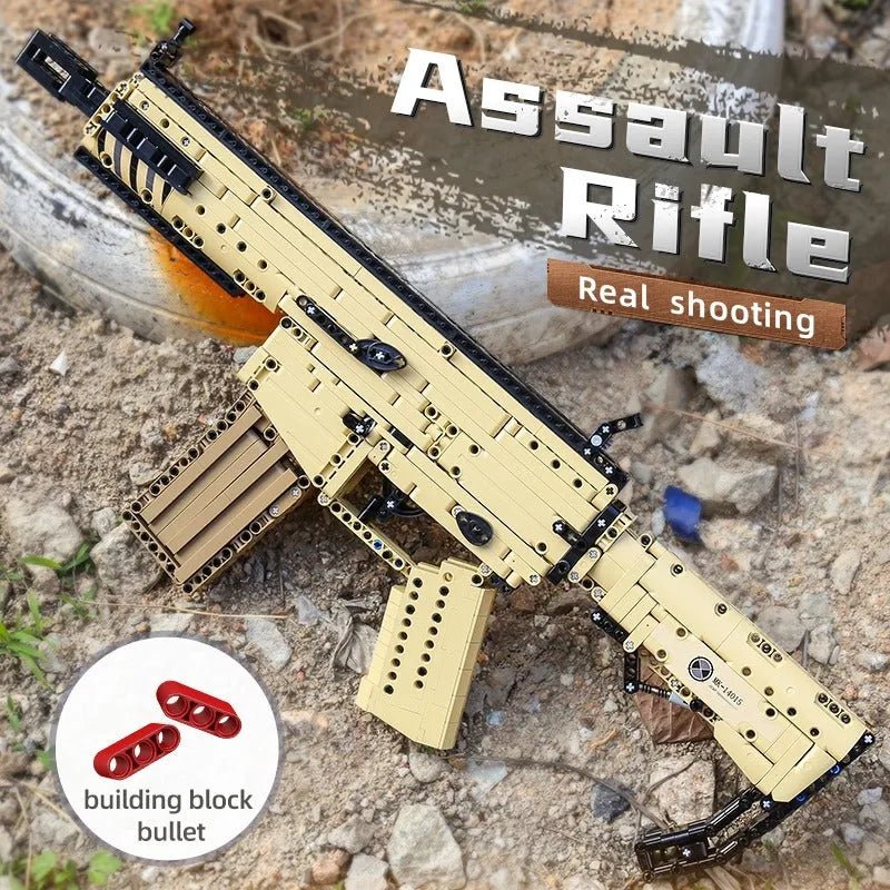 Military Scar Assault Rifle - Building Set | Power Brickz