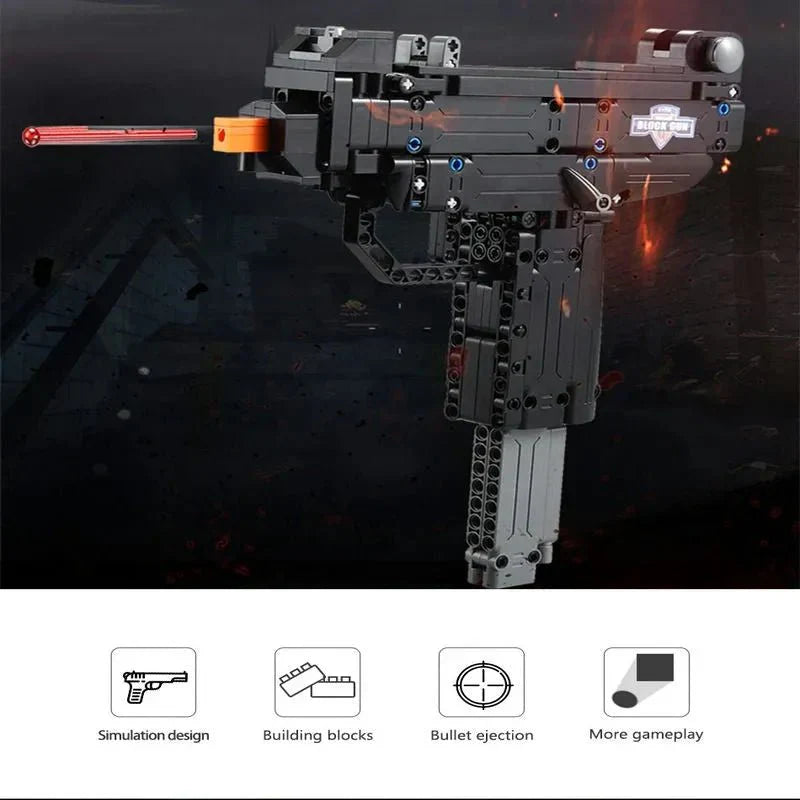 Military Weapon UZI SMG Gun Rifle Pistol - Building Set | Power Brickz