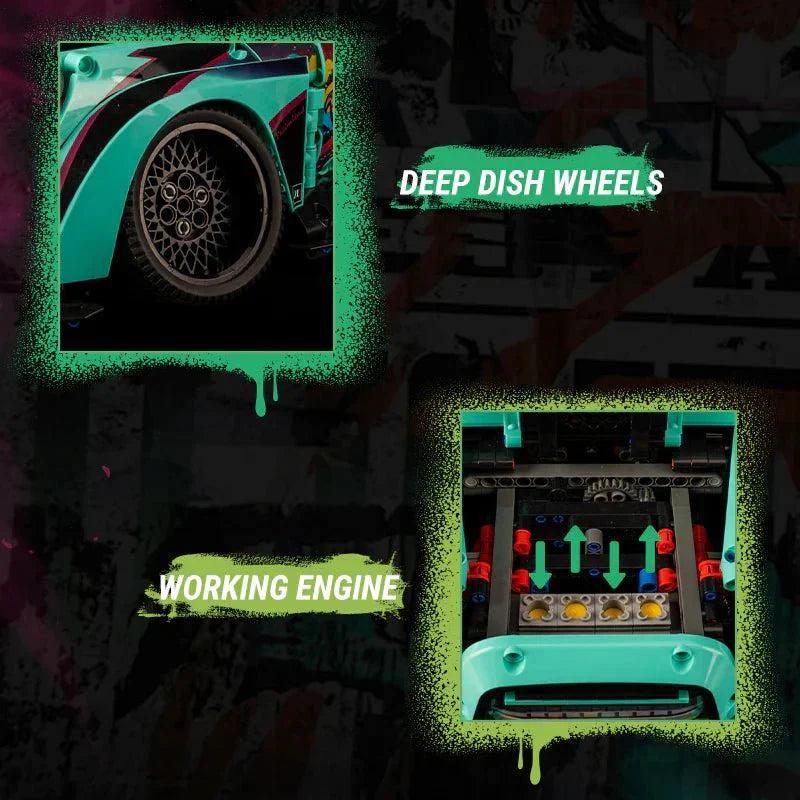 Hellaflush Cooper Graffiti Compact - Building Blocks Set | Power Brickz