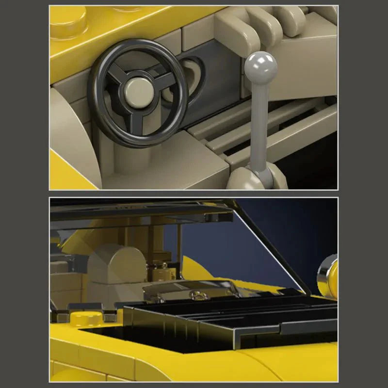 Mini Retro Muscle Coupe - Building Set | Power Brickz