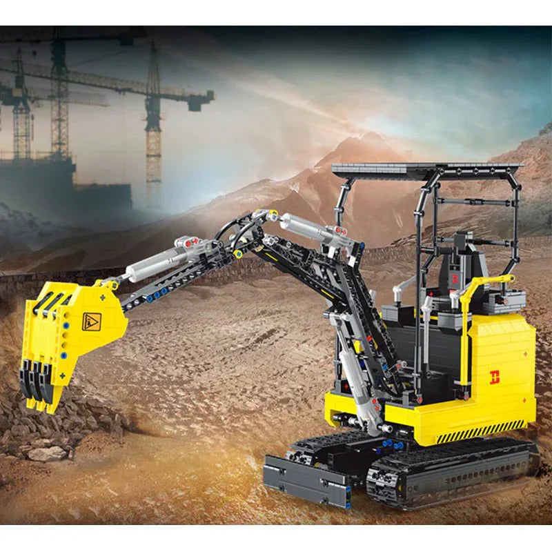 RC Mini Excavator - Building Set | Power Brickz