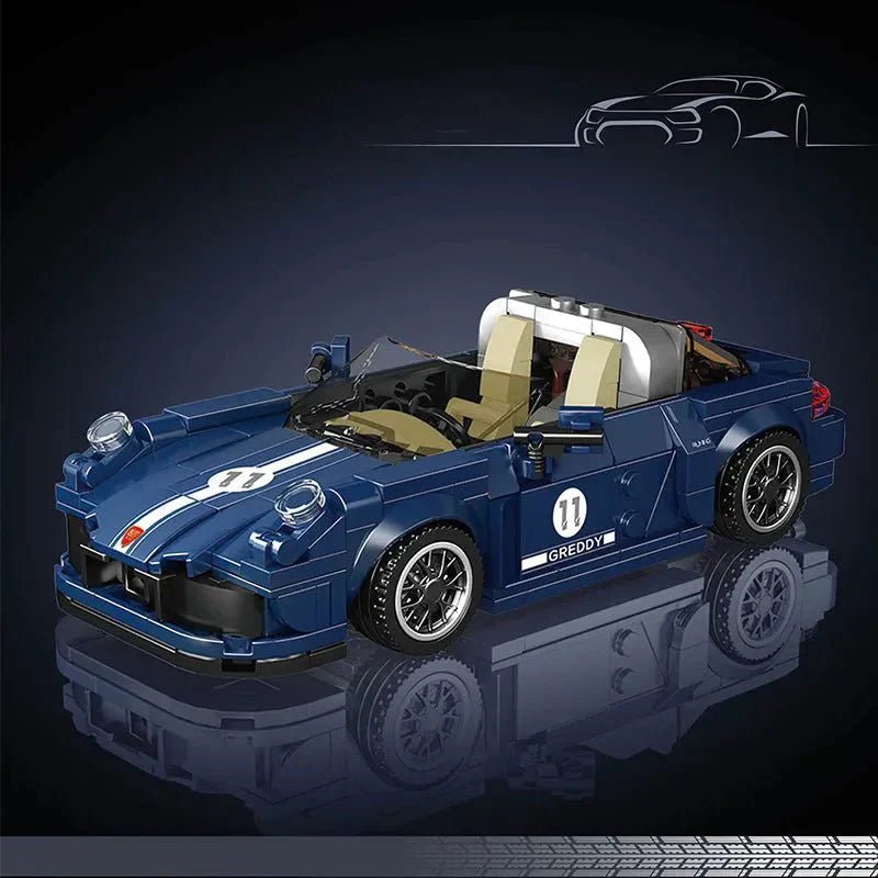 Mini RetroTarga Coupe - Building Blocks Set | Power Brickz