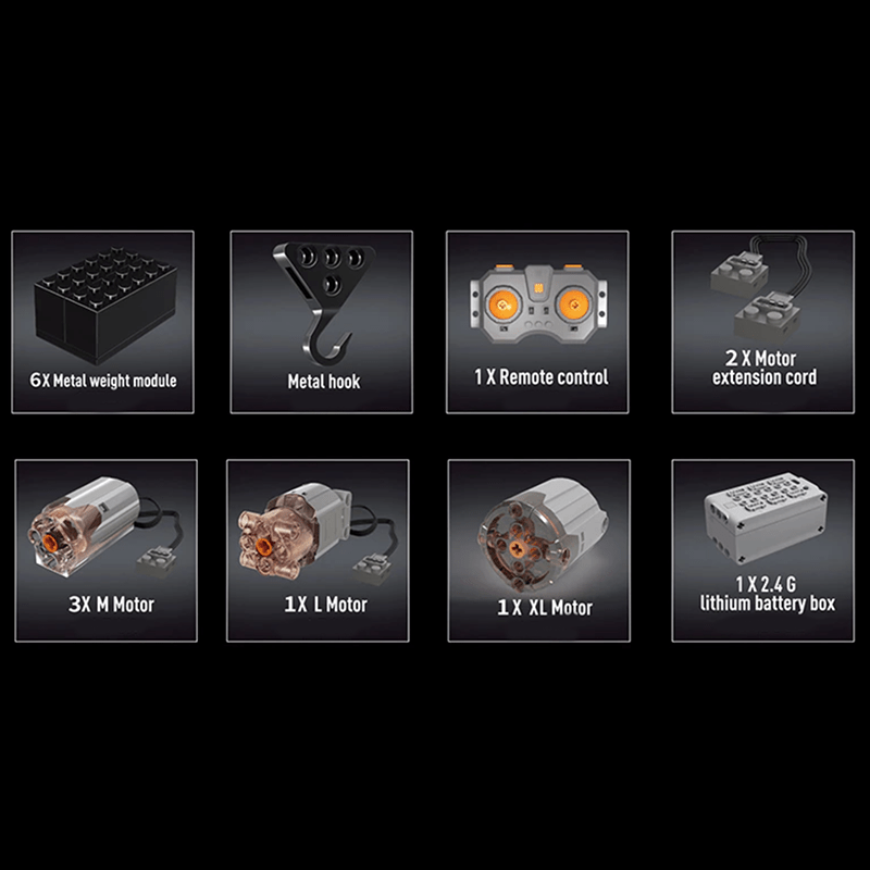 RC Mobile Crane Truck - Building Set | Power Brickz