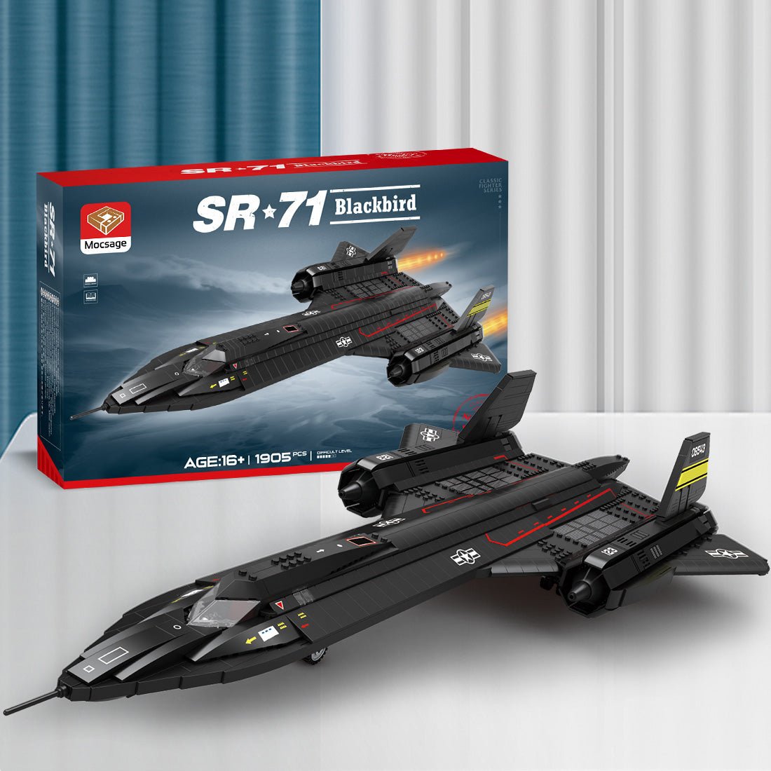 Sr71 Blackbird Tactical Aircraft - Building Set | Power Brickz