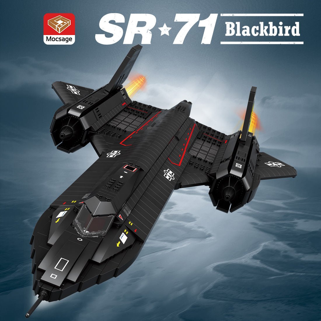 Sr71 Blackbird Tactical Aircraft - Building Set | Power Brickz