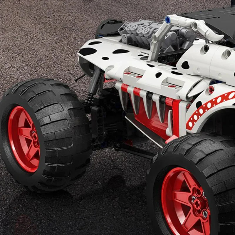 Dalmatian Monster Truck - Building Blocks Set | Power Brickz