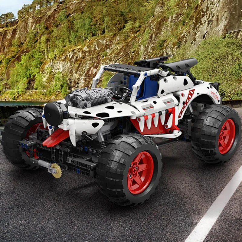Dalmatian Monster Truck - Building Blocks Set | Power Brickz