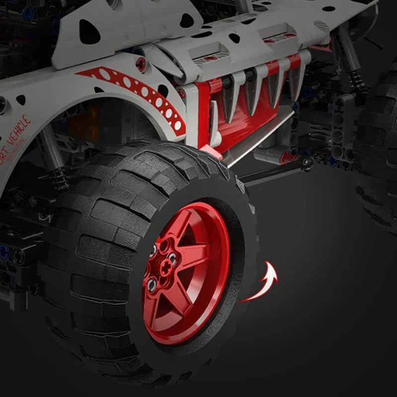 Dalmatian Monster Truck - Building Blocks Set | Power Brickz