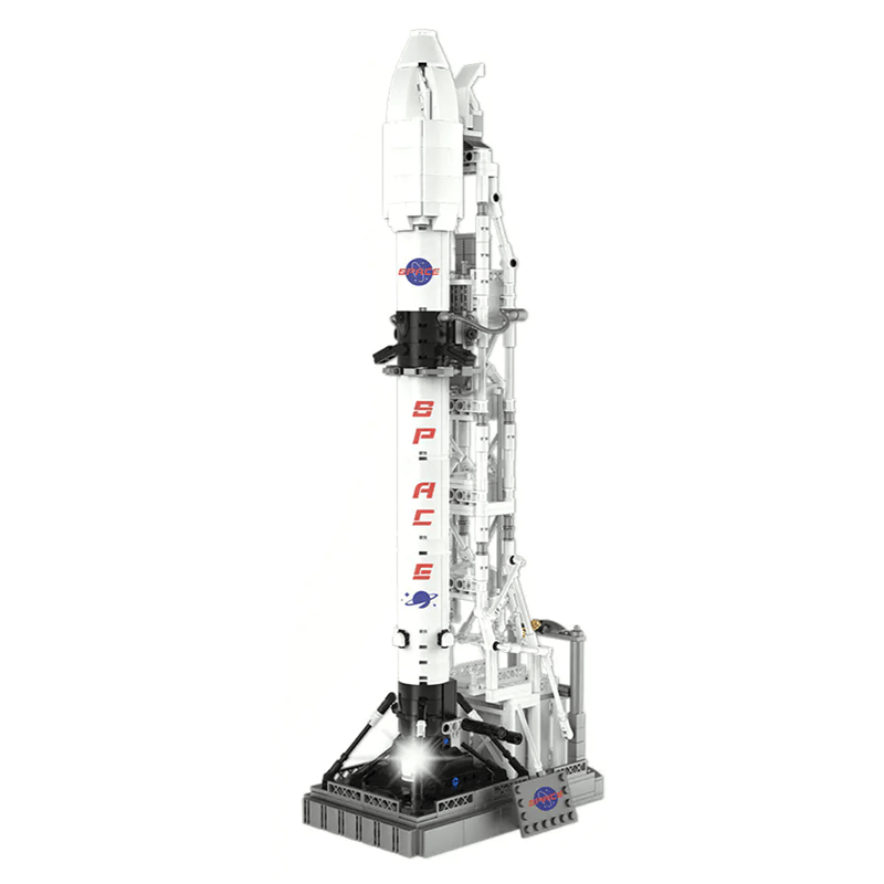 Moon Landing Program Rocket X - Building Set | Power Brickz