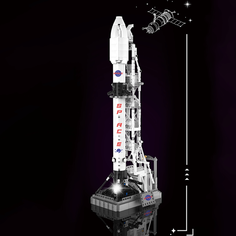 Moon Landing Program Rocket X - Building Set | Power Brickz