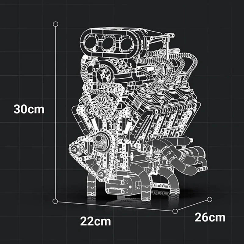Motorised Muscle V8 | 2347pcs - Power Brickz