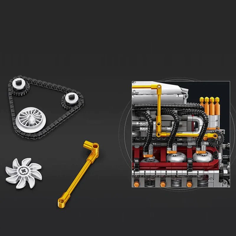 Motorised Muscle V8 | 2347pcs - Power Brickz