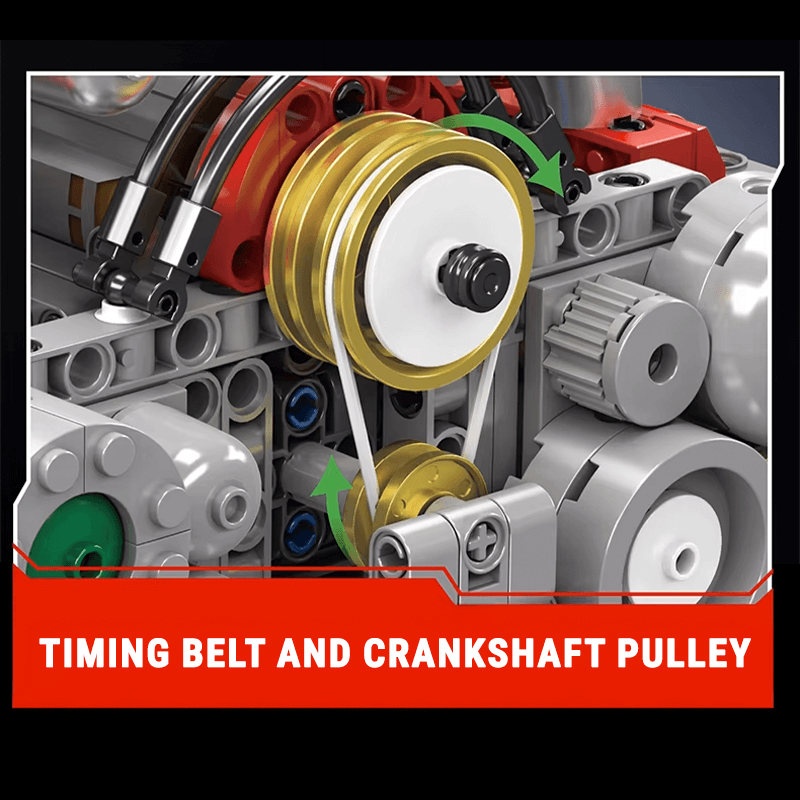 Motorized Flat - 6 Boxer Engine | 608pcs - Power Brickz