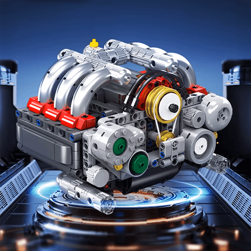 Motorized Flat - 6 Boxer Engine | 608pcs - Power Brickz