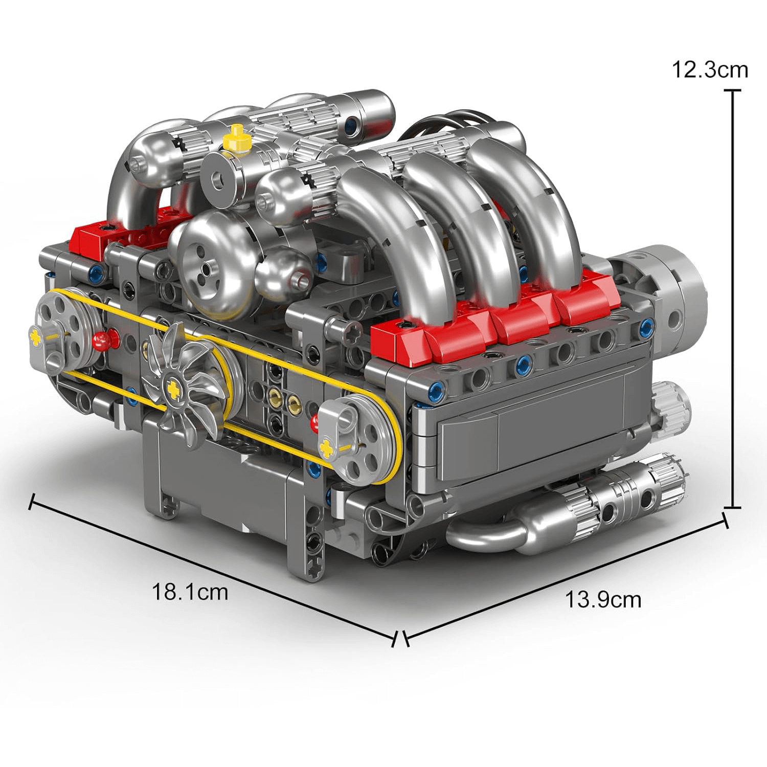 Motorized Flat - 6 Boxer Engine | 608pcs - Power Brickz